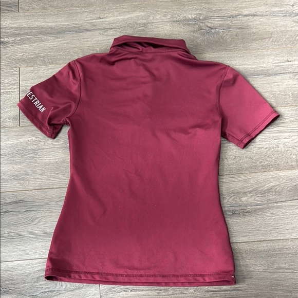 Asmar Equestrian Burgundy Polo Shirt Women’s XXS - Picture 6 of 6